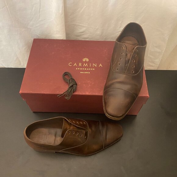 Carmina Mallorca Derby Leather Shoes - Men\'s Size 7, Classic Elegance! main image 7
